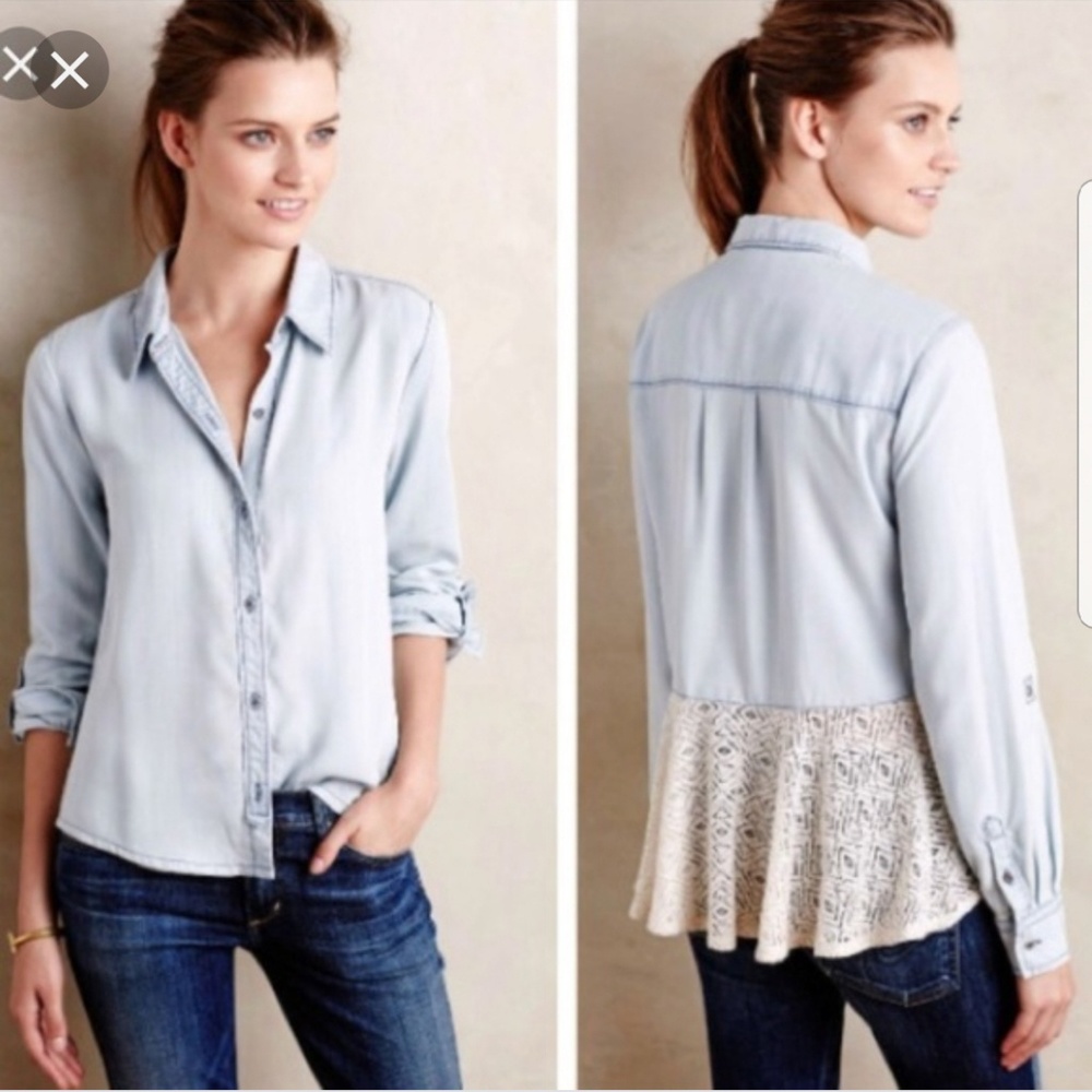 Holding Horses Button Up w/ Lace